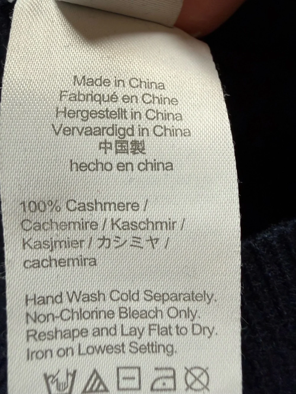 J.Crew 100% Cashmere Crewneck Sweater Navy Blue